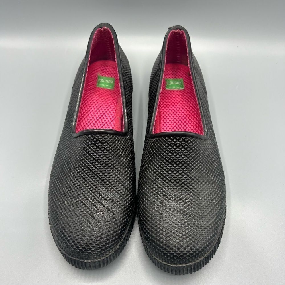 Cougar Ruby Black Waterproof Rain Rubber Slip On Shoes - Picture 2 of 5